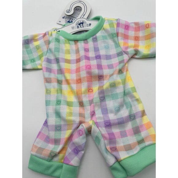 Build A Bear Sleeper Pastel Gingham Checked Print New With Tags - Picture 2 of 3